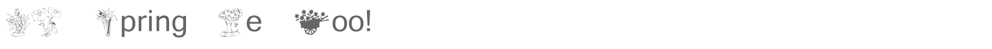 Sample characters KR Spring Me Font
